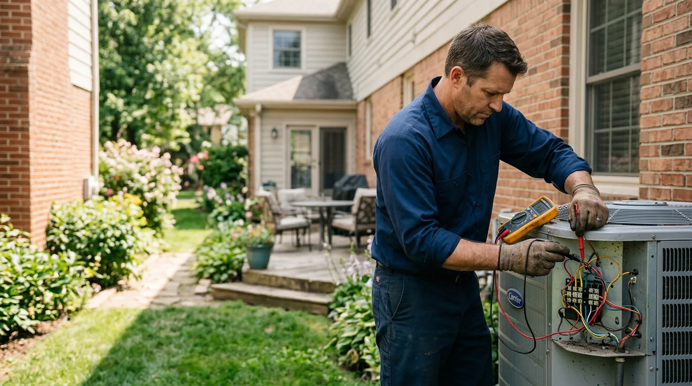 HVAC technician working near Wyco, WV